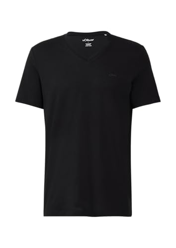 Jersey-T-Shirt mit V-Ausschnitt und Logo schwarz 3XL Jersey-T-Shirt mit V-Ausschnitt und Logo schwarz 3XL von s.Oliver