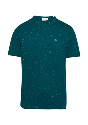 Kurzärmeliges Crew-Neck-Shirt mit Logo Petrol XXL von s.Oliver