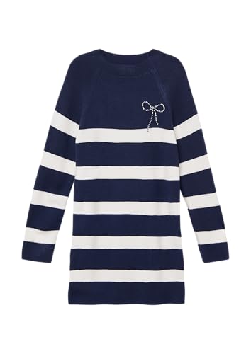 Kurzes Strickkleid aus Viskosemix im Loose Fit tiefblau 140 von s.Oliver