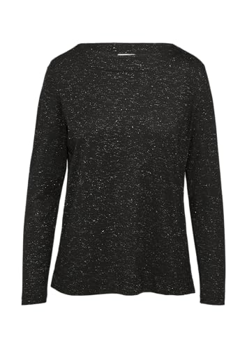 Langarm-Shirt mit Metallic-Effekt schwarz 40 von s.Oliver