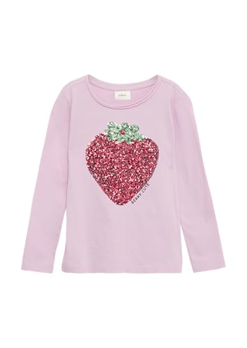 Langarmshirt mit Pailletten im Loose Fit Flieder 92/98 von s.Oliver