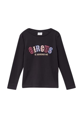 Longsleeve im Loose Fit mit Frontprint dunkelgrau 140 von s.Oliver