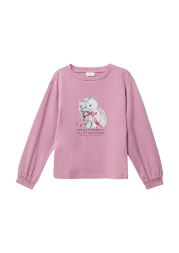 Longsleeve im Loose Fit mit Frontprint rosa 140 von s.Oliver