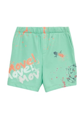 Loose-Fit-Bermuda aus Sweat mit All-Over-Print türkis 122 von s.Oliver