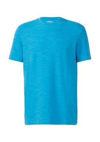 Meliertes T-Shirt aus Baumwollmix türkis L von s.Oliver