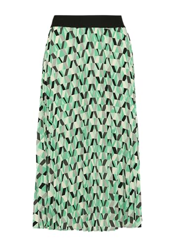 Plissee-Rock in Midi-Länge mit All-Over-Print hellgrün 40 von s.Oliver