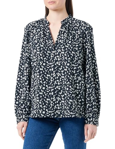 s.Oliver Q/S by Damen Crépe Bluse mit Zierborte Black, 32 von s.Oliver