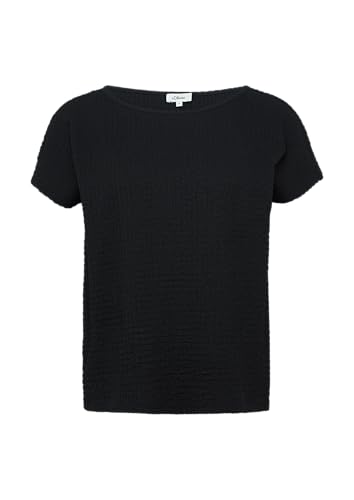 Relaxed-Fit-Shirt in Struktur-Optik schwarz 38 von s.Oliver