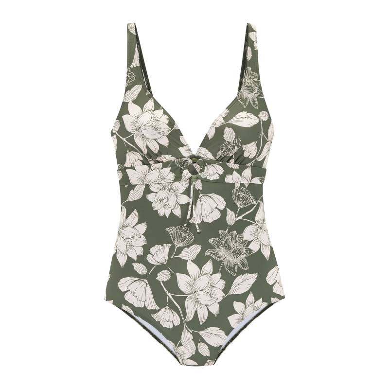 S.OLIVER Badeanzug Damen oliv-cream Gr.40 Cup C von s.Oliver