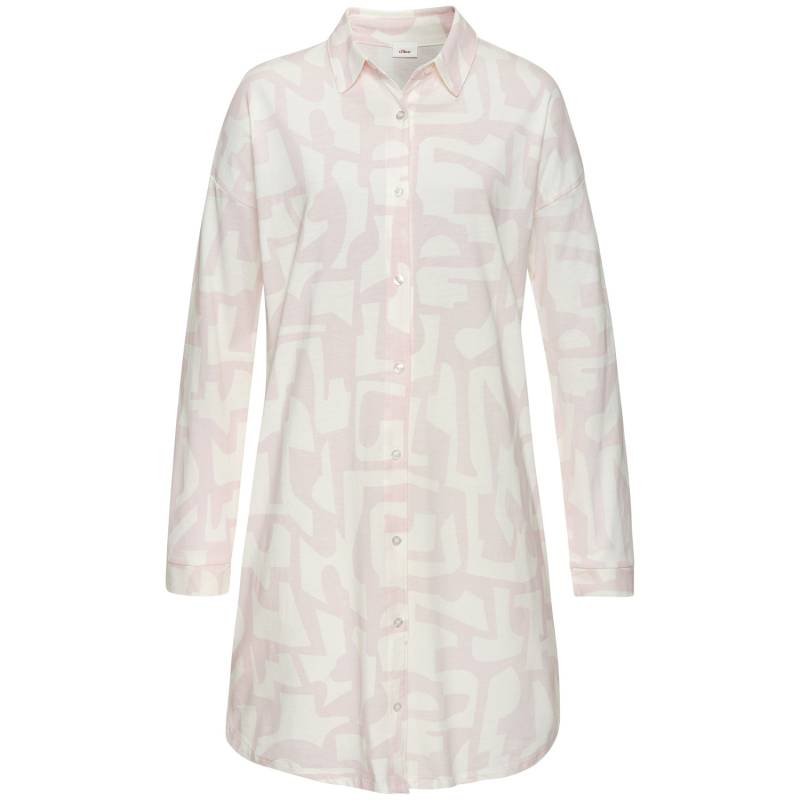 S.OLIVER Damen Nachthemd rosa-weiß gemustert Gr.36/38 von s.Oliver