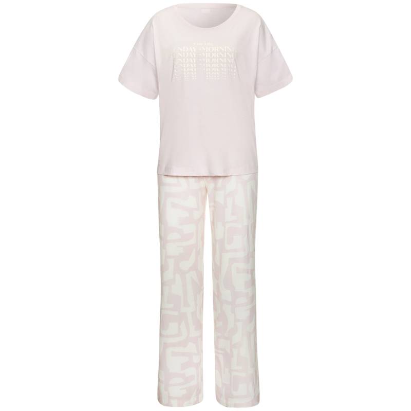 S.OLIVER Damen Pyjama rosa-weiß gemustert Gr.48/50 von s.Oliver