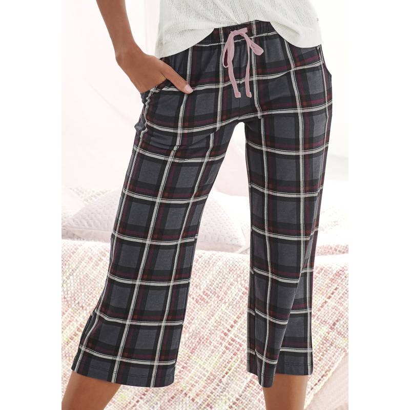 S.OLIVER Damen Pyjamahose bordeaux-kariert Gr.44/46 von s.Oliver