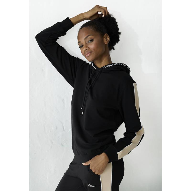 S.OLIVER Hoodie Damen schwarz, beige Gr.48/50 von s.Oliver