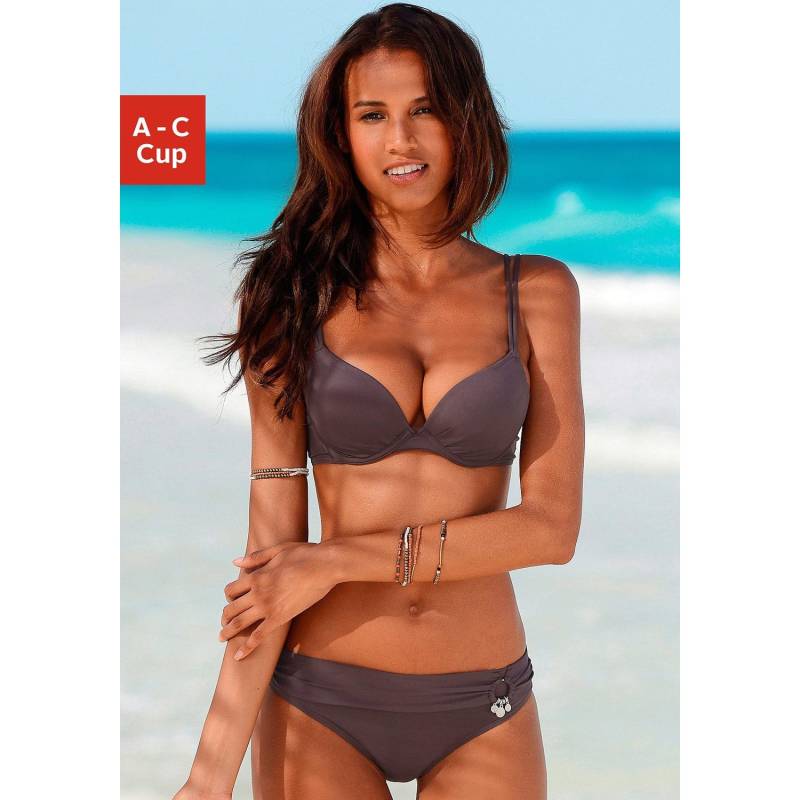 S.OLIVER Push-Up-Bikini Damen braun Gr.42 Cup C von s.Oliver