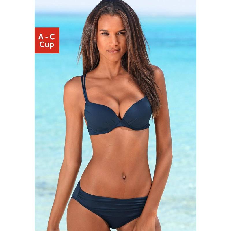 S.OLIVER Push-Up-Bikini Damen dunkelblau Gr.38 Cup A von s.Oliver