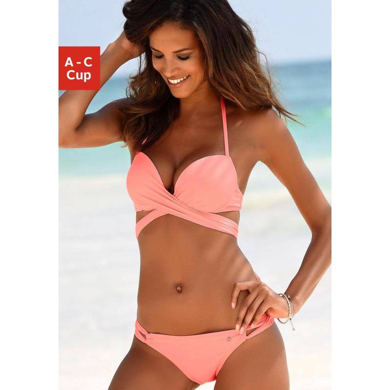 S.OLIVER Push-Up-Bikini Damen peach Gr.42 Cup C von s.Oliver
