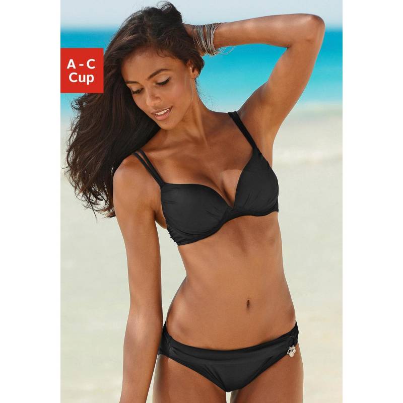 S.OLIVER Push-Up-Bikini Damen schwarz Gr.32 Cup A von s.Oliver