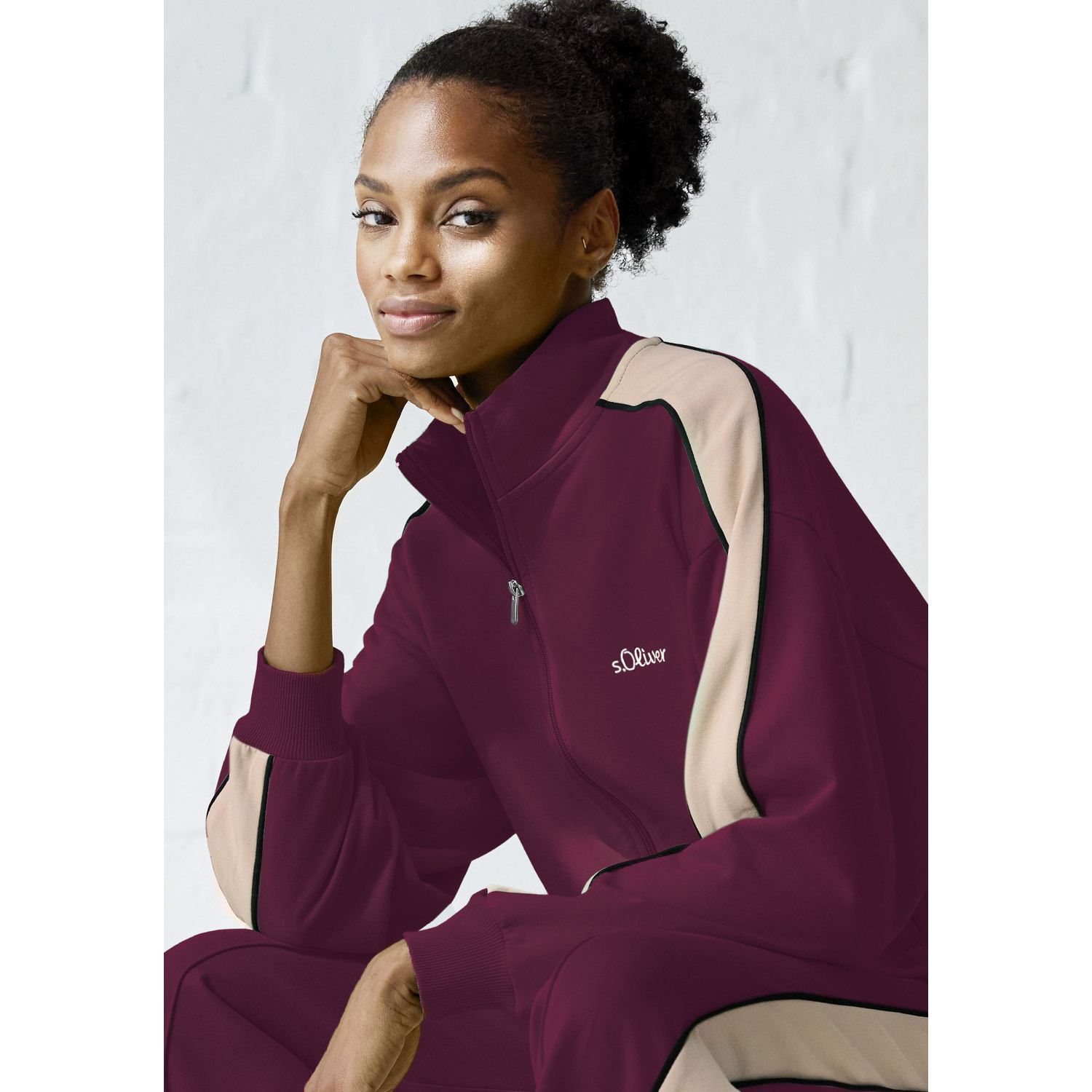 S.OLIVER Sweatjacke Damen dunkelrot Gr.44/46 von s.Oliver