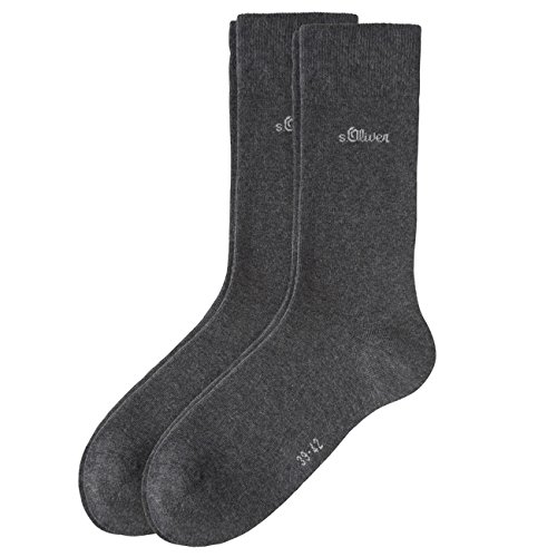 s.Oliver Classic Herren Socken 4er Pack, Größe:43-46;Farbe:anthracite (08) von s.Oliver