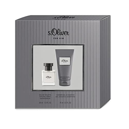 s.Oliver® For Him | Geschenkset - frisch - prickelnd - maskulin - für unvergessliche Momente | Eau de Toilette 30ml & Duschgel 75ml von s.Oliver