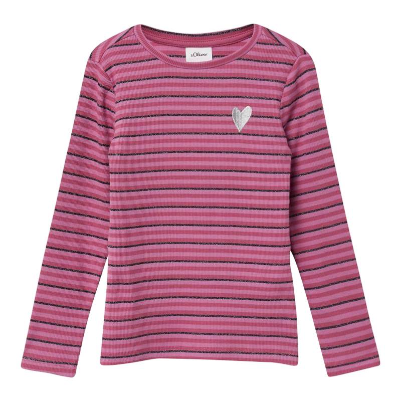 S.Oliver Shirt langarm Ringel Glitzer Rippqualität von s.Oliver