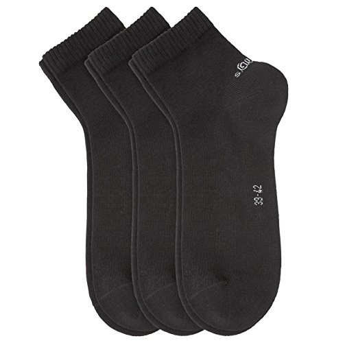 S.Oliver Unisex Quarter Socken 6er Pack, Größe:39-42;Farbe:black (05) von s.Oliver