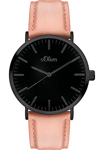 S.Oliver Unisex-Uhr Analog Quarz mit Lederarmband – SO-3203-LQ von s.Oliver