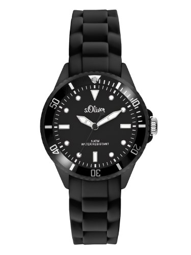 S.Oliver Unisex-Uhr Analog Quarz mit Silikonarmband – SO-2295-PQ von s.Oliver