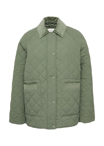 Steppjacke mit Cord-Details Dunkles salbeigrün 38 von s.Oliver