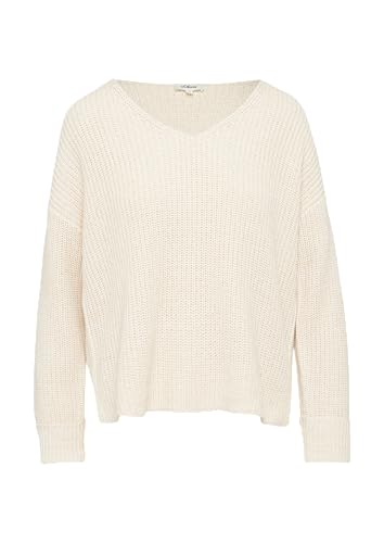 Strickpullover im Relaxed Fit aus Baumwollmix beige 40 von s.Oliver