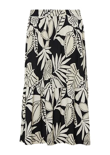 Strukturierter Midi-Rock mit Raffung schwarz 38 von s.Oliver