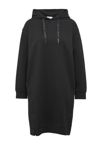 Sweatkleid mit seitlichen Eingrifftaschen und Kapuze schwarz 38 von s.Oliver