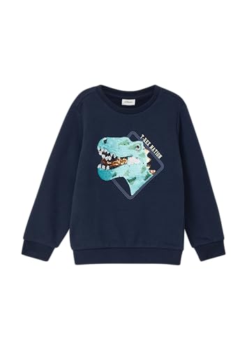 Sweatshirt mit Wendepailletten mit kuscheliger Innenseite Navy 140 von s.Oliver