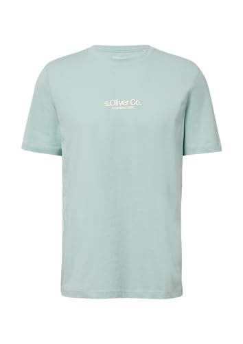 T-Shirt aus Baumwolle mit Logo-Print ozeangrün XXL von s.Oliver