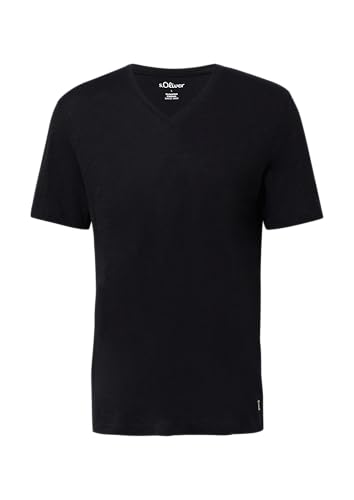 T-Shirt aus Baumwolle mit V-Ausschnitt schwarz L T-Shirt aus Baumwolle mit V-Ausschnitt schwarz L von s.Oliver