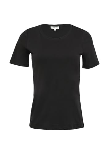 T-Shirt aus Interlockjersey im Slim Fit schwarz 40 von s.Oliver