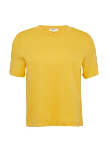 T-Shirt aus Interlockjersey mit Rundhalsausschnitt Zitrone 46 von s.Oliver