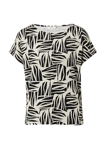 T-Shirt aus Viskosestretch im Relaxed Fit schwarz 38 von s.Oliver
