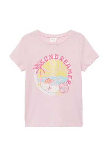 T-Shirt im Loose Fit mit Glitzerprint zartrosa 128/134 von s.Oliver