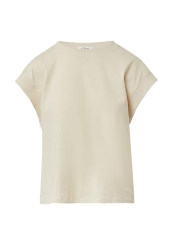T-Shirt im Relaxed Fit mit überschnittenen Schultern Champagner 44 von s.Oliver