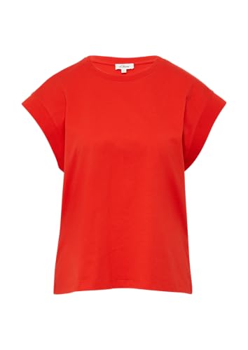 T-Shirt im Relaxed Fit mit überschnittenen Schultern rot 42 von s.Oliver