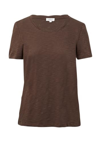 T-Shirt mit Flammgarnstruktur und Ausschnitt-Detail Mokka 38 T-Shirt mit Flammgarnstruktur und Ausschnitt-Detail Mokka 38 von s.Oliver