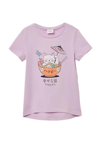 T-Shirt mit Frontprint im Loose Fit Flieder 92/98 von s.Oliver