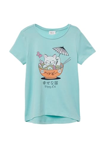 T-Shirt mit Frontprint im Loose Fit helles türkis 140 von s.Oliver