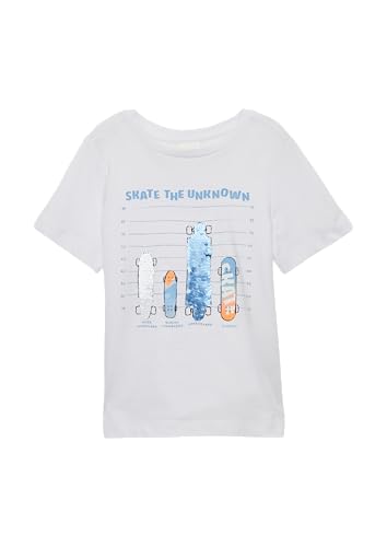 T-Shirt mit Frontprint und Wendepailletten weiß 104/110 von s.Oliver