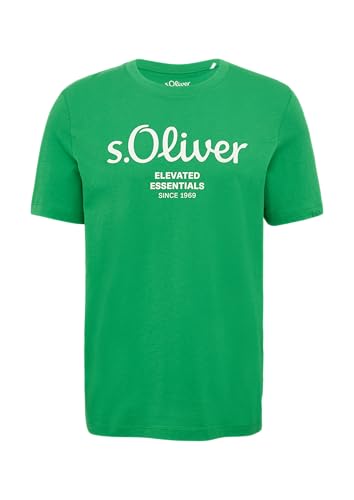 T-Shirt mit Logo-Print grün L von s.Oliver