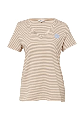 T-Shirt mit V-Ausschnitt und Print-Detail Sandstein 38 von s.Oliver