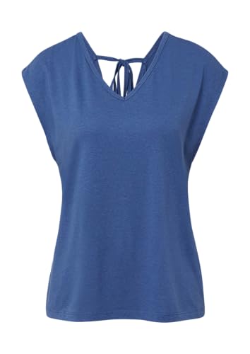 T-Shirt mit V-Ausschnitt und Rücken-Detail Royalblau 34 von s.Oliver