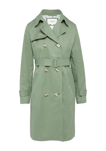 Trenchcoat mit Streifen-Futter salbeigrün 48 von s.Oliver
