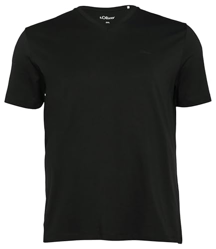 V-Neck T-Shirt mit Logo-Detail von s.Oliver